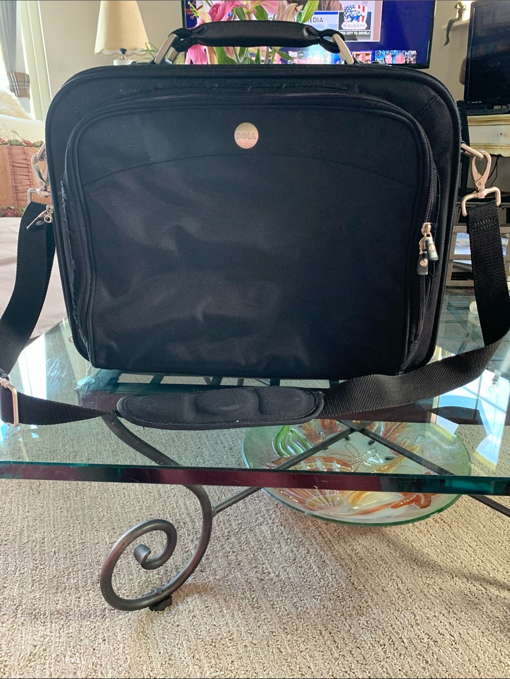 Dell Black Nylon Laptop Briefcase with Shoulder Strap 15.5" x 13" x 4.5"